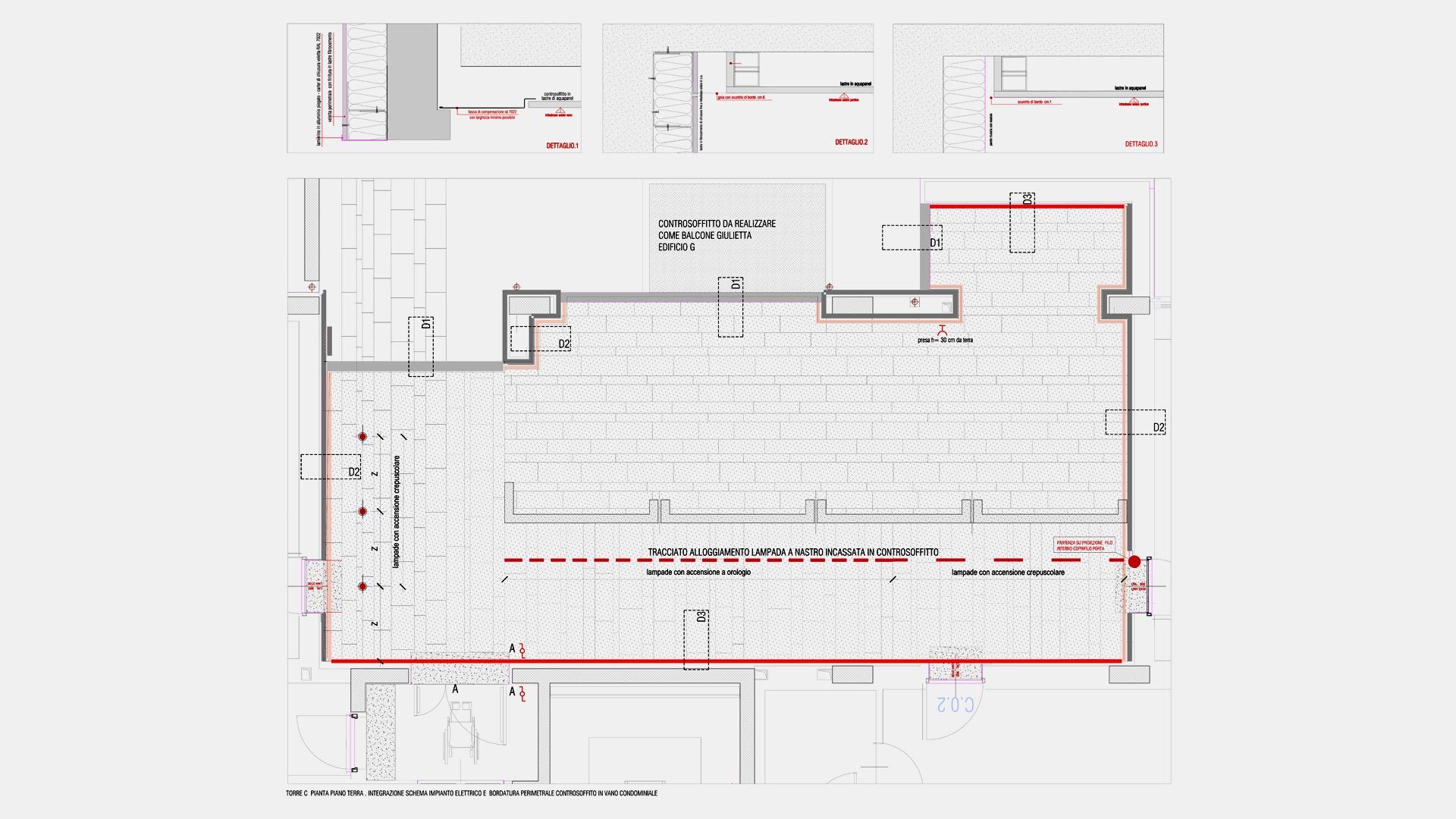Parco Vittoria disegni tecnici